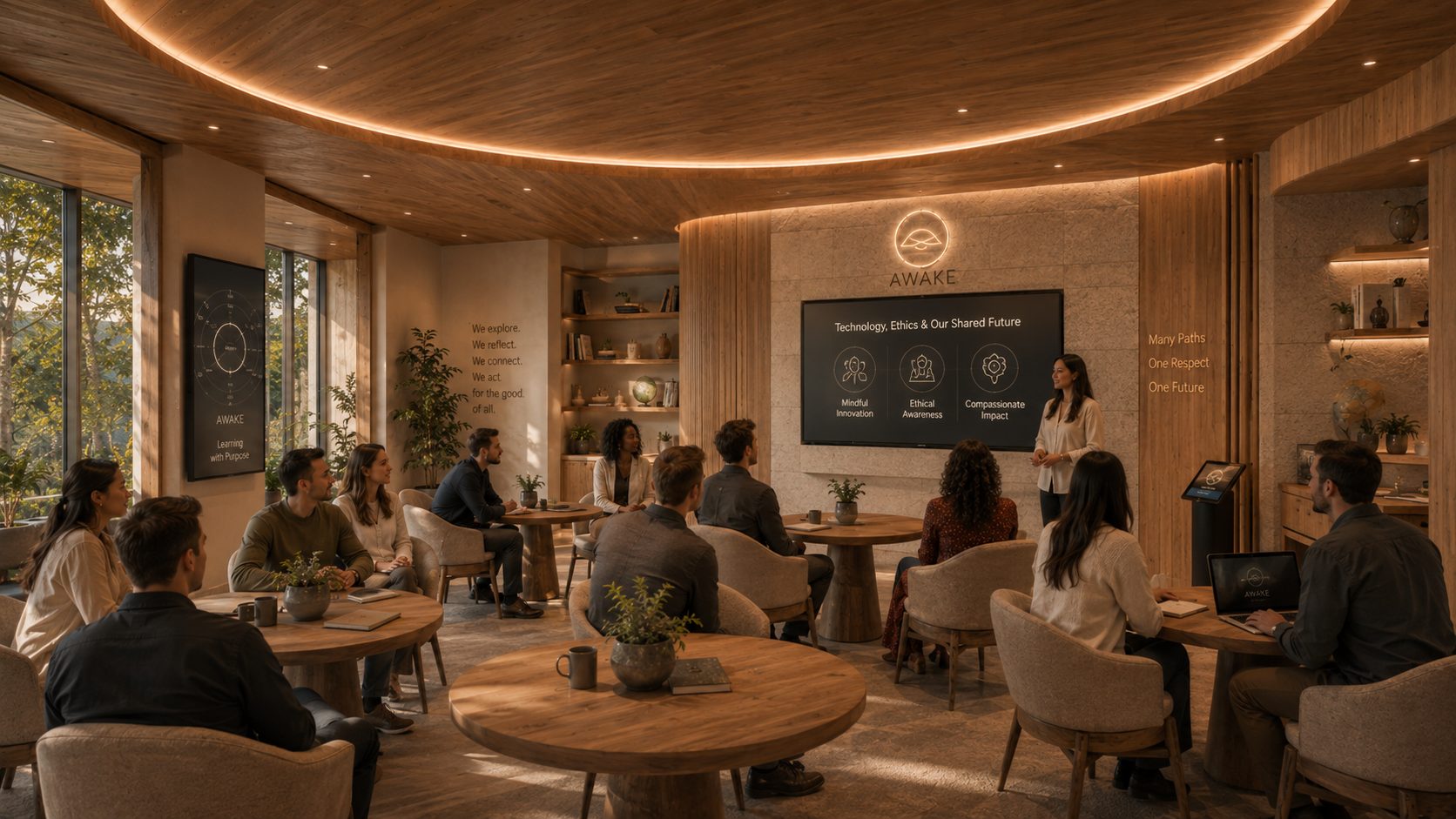 AWAKE education and discussion room
